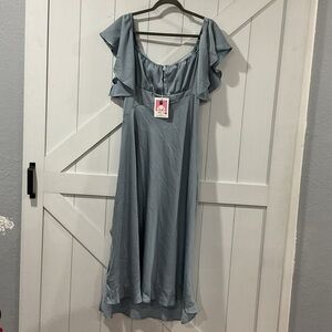 Elegant Blue Maxi Dress